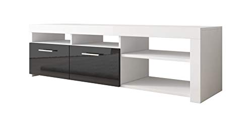 Mueble TV Clio (140x40cm) en Blanco y Negro