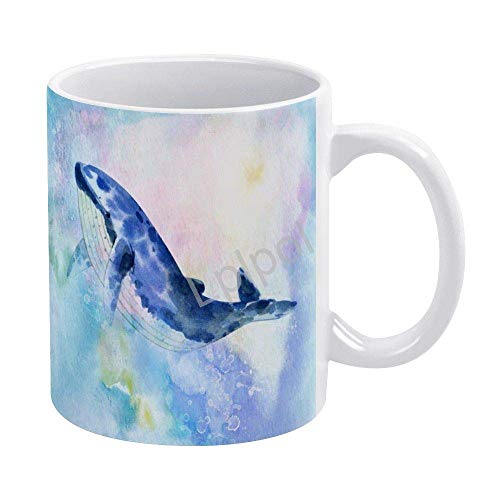 N\A Taza de café Blanca Dolphin de 11 onzas para Hombres/niños/Esposo/papá/Abuelo