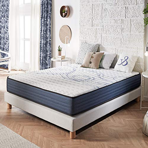 Naturalex | Perfectsleep | Colchón 180x200 Cm Firmeza Ideal Altamente Adaptable y Transpirable | Sistema Blue Látex Flexible y Ergonómico | Máxima Capacidad de Recuperación | Diseño Joven y Actual