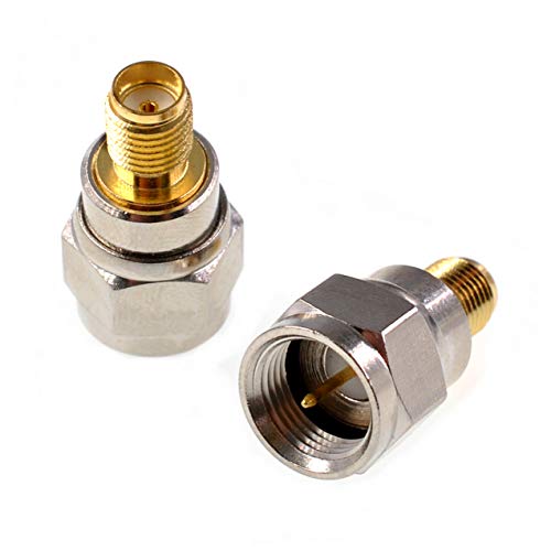 Oiyagai 2 conectores SMA hembra a 75 Ohm F macho RF coaxial