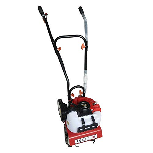 OUBAYLEW Motoazada Gasolina 52CC, Ancho de Trabajo: 25-30cm, Profundidad de Trabajo: 8-10cm, 1.5KW