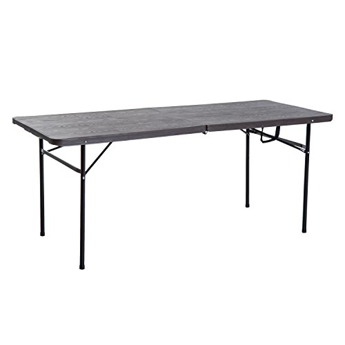 Outsunny Mesa de Camping Plegable y Portátil Tipo Mesa Buffet Auxiliar Ligera y Multiusos con Asas PP 180x74x71.5cm (LxANxAL)