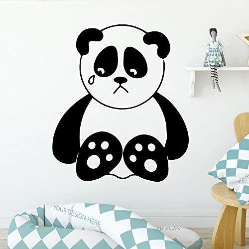 Panda de dibujos animados pegatinas de pared pegatinas dormitorio jardín de infantes decoraciones para el hogar autoadhesivas pegatinas de pared impermeables A5 57x65cm