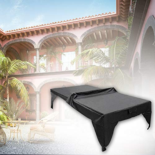 Pingpong Table Cover Yard Todo el año Ligero Plegable A Prueba Polvo Exterior Impermeable Lámina Protectora Práctico Fácil Limpiar Zona Juegos Resistente al Desgaste Interior(Negro)