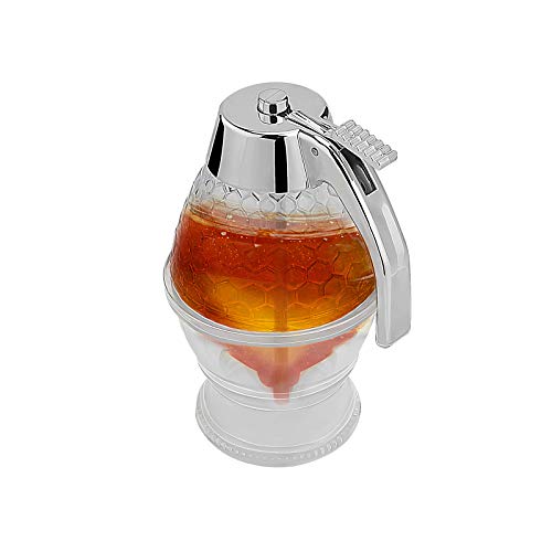 QH-Shop Tarros de Miel 200ml Sin Goteo Dispensador de Miel de Acrílico para Cocina Casera