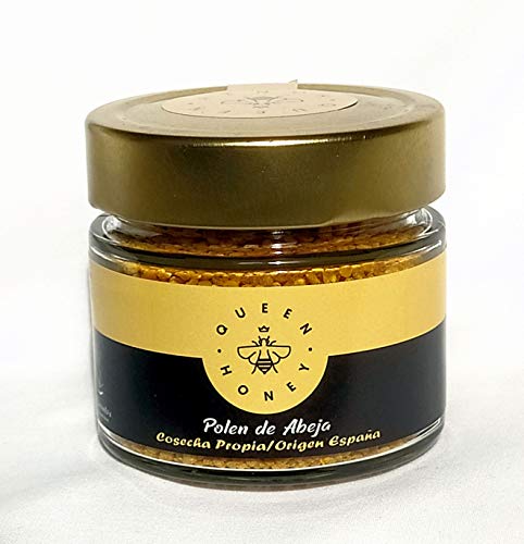 Queen Honey Polen de Abeja Natural en grano. Cosecha Propia. 130 gr. Aumenta las Defensas y Combate el Cansancio y Fatiga