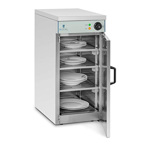 Royal Catering Armario Caliente para 60 Platos Calentador De Hostelería RCWS-30 (Temperatura: 30-110 °C, 800 Watt, Para 45-60 platos de 29 cm diámetro)