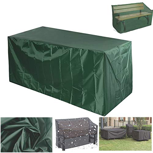 SHUANGJUN Funda Protectora para Banco, Funda para Banco de Jardín, con Material Oxford 210D Impermeable Anti-UV, Resistente al Viento, para Banco de Patio, Sofá Fundas Muebles (2 plazas 134x66x89cm)