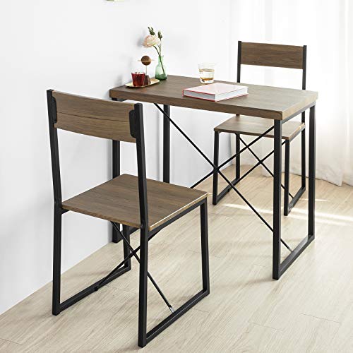 SoBuy OGT19-N Juego de Mesa y 2 Sillas para Comedor Sala Cocina ES