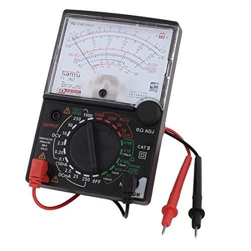 Sourcingmap® DC Tensión CA Prueba de Resistencia Actual Medidor analógico Multìmetro Multitester