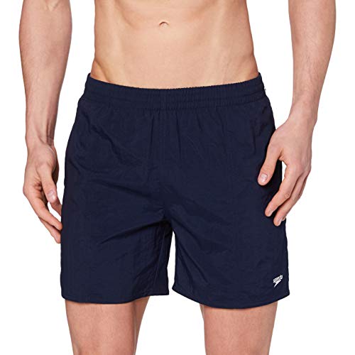 Speedo Solid Leisure - Bañador de natación para hombre, color azul marino, talla L