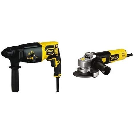 STANLEY CPROF571 KIT: Martillo Combinado SDS-Plus 750W + Mini-Amoladora 850W 125mm