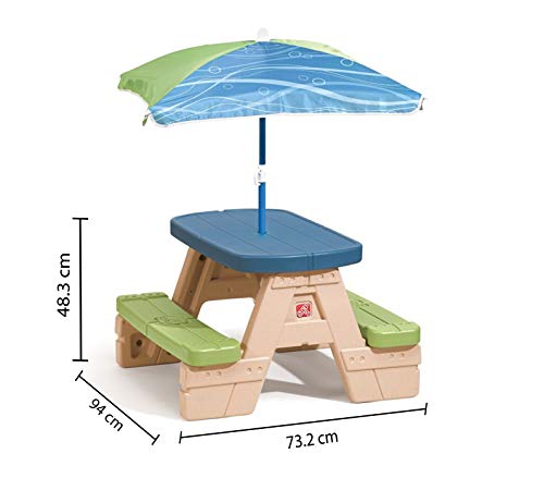 Step 2 - Mesa picnic con sombrilla Sit & Play (ColorBaby 85308)