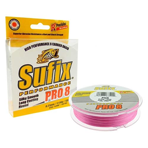 Sufix Performance Pro 8 135m - 0,27 mm - 22 kg - rosa