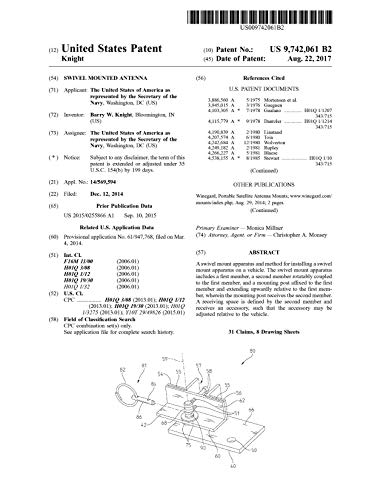 Swivel mounted antenna: United States Patent 9742061 (English Edition)