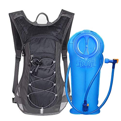 Unigear Mochila Hidratación Mochila Tactica Running Trail con 2L Deposito De Agua Desmontable Bolsa De Agua Múltiples Almacenamiento Compartimiento para Senderismo Ciclismo Camping Bicicleta