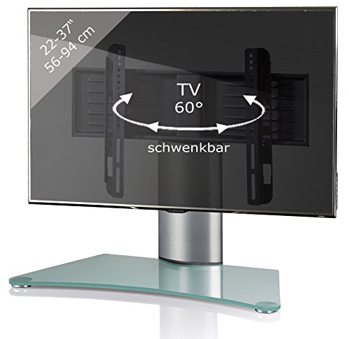 VCM Windoxa-Soporte de Mesa para TV, Cristal Opaco