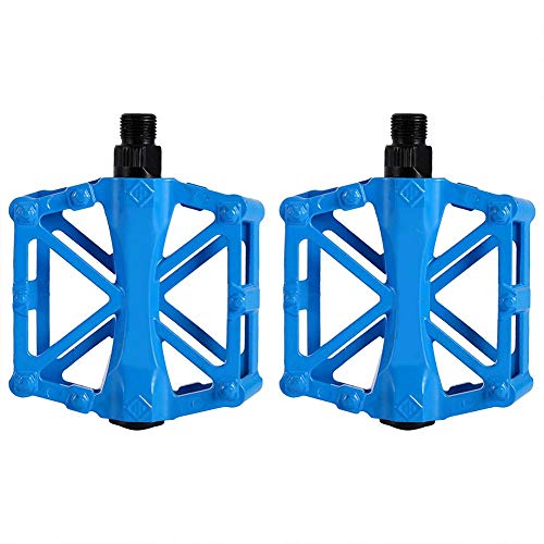 VGEBY1 Pedales de Bicicleta, Cuerpo de fundición de aleación Ligera de Aluminio, Pedal de cojinete Sellado para 9/16 MTB BMX Road Mountain Bike Cycle - 3 Colores Brillantes/Antideslizante(Azul)