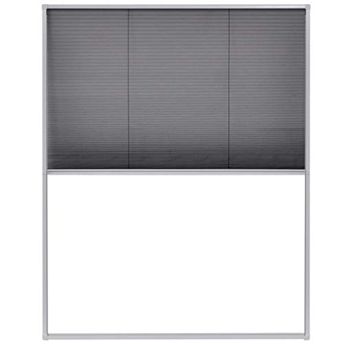 vidaXL Mosquitera Plisada para Ventanas Rejilla Malla Verano Hogar Insectos Moscas Avispas Abejas Mosquitos Duradero Aluminio 120x160cm