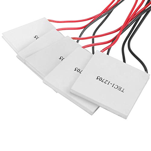 WiMas 5PCS TEC1-12705 Peltier, Termoelectrico Peltier Enfriador, disipador refrigerador, 12V 45W