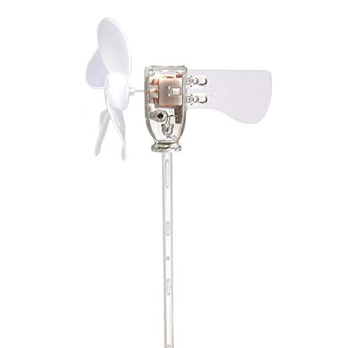 WingFly 0,1-24V Grupo Electrógeno DC de Micro Turbinas eólicas Turbinas de Viento con Micro Aspas de Ventilador El Motor de Bricolaje Más Pequeño con 2 Azules y 1 Luz LED Verde