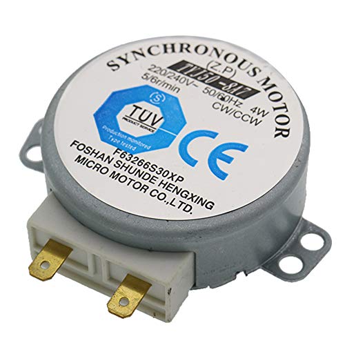 WuYan CW/CCW TYJ50-8A7 Motor síncrono, 50/60 Hz, 220-240 V de CA, 4 W, 6 rpm, 48 mm de diámetro, para soplador de aire caliente o bandeja de horno de microondas