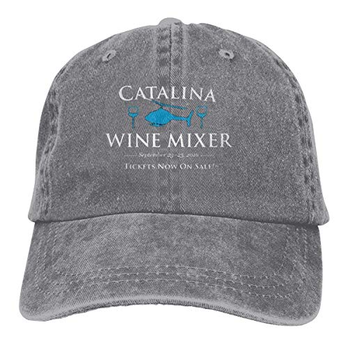 XCNGG Catalina Mezclador de Vino Anual Unisex Sombreros de Vaquero Deporte Sombrero de Mezclilla Gorra de béisbol de Moda Negro