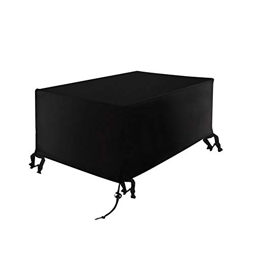 Xiliy Funda para mesa muebles de jardín Poliéster mesa Rectangular Cubierta Impermeable al aire libre Patio Protección (213 x 132 x 74 cm)