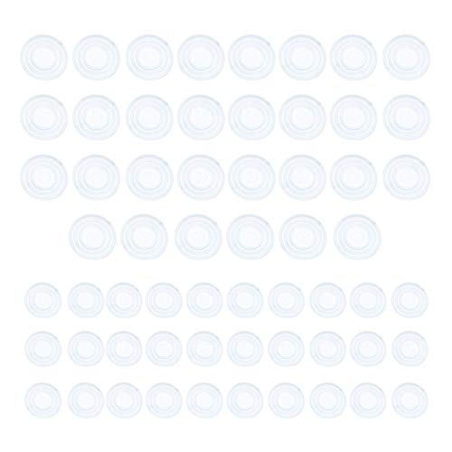 YFaith 60 Piezas Almohadillas de Vidrio para Mesa, Almohadillas de Cristal Antideslizante, Pies de Goma Transparentes, para Escritorio, Teclado, Marco de Fotos ( 2 Tamaños )