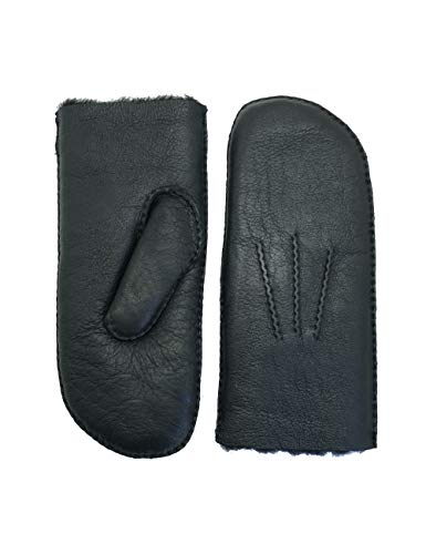 YISEVEN Guantes de piel de oveja merino resistente para hombre, diseño plano, regalo