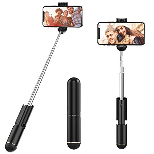 Yoozon Selfie Stick,mini palo selfie ultraligero y expandible con control remoto,monopie ajustable para hacer fotos,videos con teléfonos compatible con iPhone12/12pro/12mini, Samsung,Huawei,Xiaomi,etc