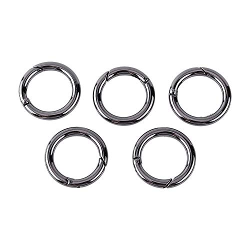 Yosoo Health Gear 5PCS Round Spring Ring Key Mosquetón Snap Hook Clips O Ring para llaveros, Manualidades, Bolsos monederos Llavero