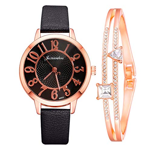 YUEMEI Reloj De Diamantes De Agua Con Pulsera De Estrella De Cinco Puntas, Moda Minimalista Elegante Con Reloj De Cuarzo Para Mujer Con Esfera De Correa Reloj De Regalo (B4)