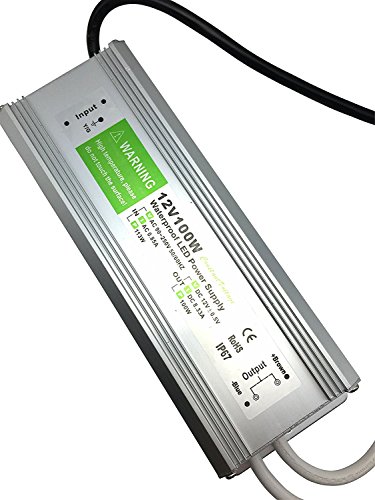 YXH® Transformador 100W LED Tira Módulo luces Conductor 12v Fuente de alimentación iluminación exterior impermeable Ac 90-265v iluminación transformador