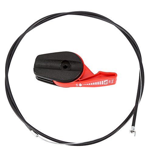 Zerodis Juego Universal de manija de Control de Palanca con Interruptor de Cable de Palanca de 65"para cortadora de césped, cortacéspedes de Gasolina eléctricos(Rojo)