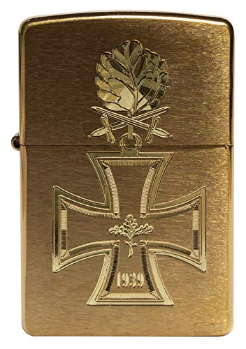 Zippo 18399 - Mechero, diseño de Cruz de Caballero 1939 con Grabado de Diamante, latón Cepillado, edición Limitada en Todo el Mundo, 1000 Unidades, Color Cromado