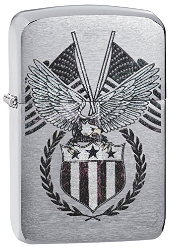 Zippo 60.002.330 Mechero de American Eagle Collection Spring 2016, réplica de Cepillado y Cromo