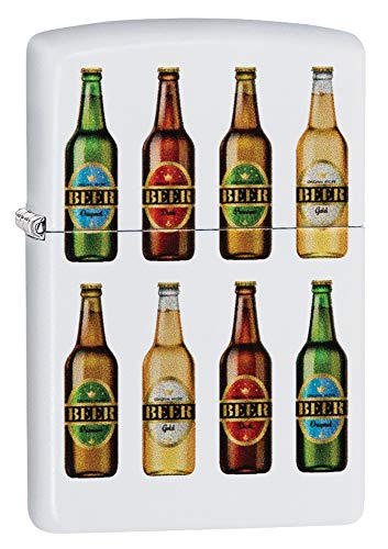 Zippo Classic Lighter-Beer Bottles Mechero, latón, Diseño Individual, Original Pocketsize