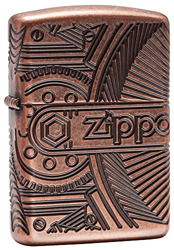 Zippo Mechero con Unisex Marchas Regular, Armor de Cobre Envejecido, un tamaño