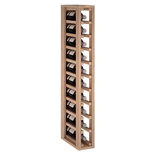 ZonaWine - Botellero pequeño en Madera de Pino o Roble de 10 Botellas. Modular de 105/13/35 cm Fondo - Roble Macizo