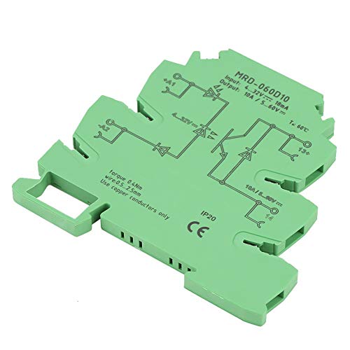 Zouminyy MRD-060D10 4-32V DC 5-60V DC10A Placa de amplificador de potencia de relé PLC ultrafino Módulo de relé de estado sólido de CC