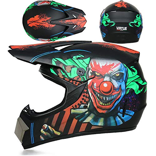 ZYW Enviar 3 Regalos Fuera De La Carretera Casco De Moto Casco De Carreras Profesionales Casco De Motocicleta Al Aire Libre Antichoque Anticaída Casco De Motocicleta Casco Lleno,Style 2,S