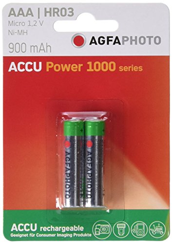 1x2 AgfaPhoto Akku NiMh Micro AAA 900 mAh