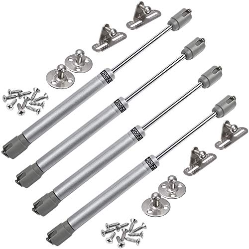 4 x Amortiguadores de Gas, BETOY Resorte de Gas, 200N/20kg 270mm Pistones a Gas Muebles Cocina Amortiguador de Resorte Soporte de Compresión para Puertas Armario