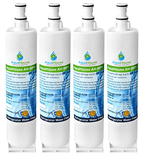 4x AH-WP1 filtro de agua compatibles para Whirlpool nevera SBS002, 4396508, 481281729632, 461950271171, S20BRS, SBS003