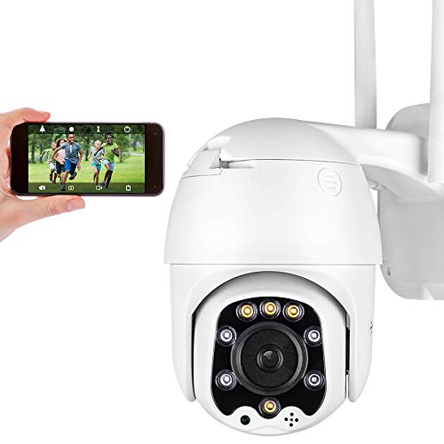 4X Zoom Cámara IP Exterior, Aottom Camara IP WiFi 1080P, Cámara PTZ Vigilancia Exterior WiFi, 355° Pan/90° Tilt, IR Vision Nocturna 40M, Audio Bidireccional, Detección de Movimiento, App Alarma, IP66