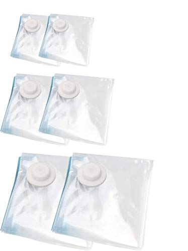 6 Bolsas de Compresion para Ropa Reutilizables Resistente MY Vacuum Bags TO Store Almacenamiento al vacio (2X 50x60 cm pequeña, 2X 60x80 cm Grandes, 2 x 80x100 cm Extra Grande) contra Humedad, Moho