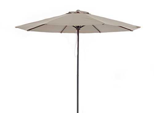 8704N114 - Parasol Aluminio 3X3M Imit Madera 48Mm