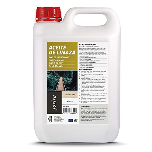 ACEITE DE LINAZA BARNIZ NATURA (100% PURO) Nutrición, protección y cuidado de la madera. (10 Litros)