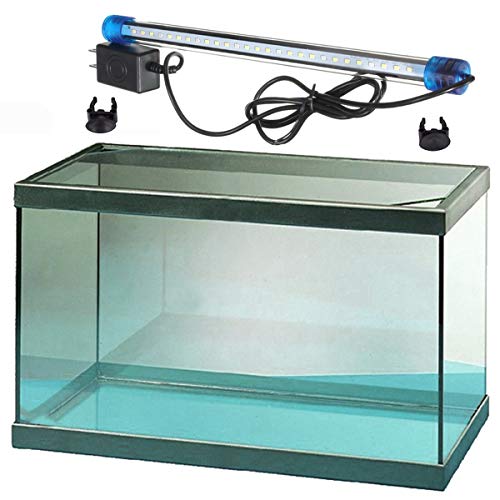 Acuario Cristal Pecera Cristal con Tubo LED (5,5-54 litros) (35 litros)